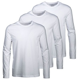 MAN'S WORLD Langarmshirt, (Packung, 3 tlg 3er-Pack), Gr. 56/58 (XL), weiß, , 684682-56