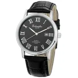 EICHMÜLLER Herrenuhr 7048-01, Schwarz Lederband 39 mm