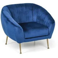MARLENE Wildleder Sessel, blau