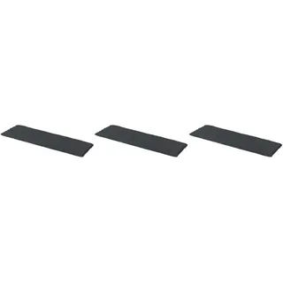 Novaliv 3x Schieferplatten I rechteckig I 40x15x0,5 cm I Sushi Platte Steinteller Schieferplatten Set Schiefer Servierplatten schmall