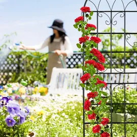 Relaxdays Rankgitter 150 x 50 cm Schwarz