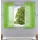 Gardinenbox 2er-Pack Gardinen Transparent Vorhang Set Wohnzimmer Voile Schlaufenschal mit Bleibandabschluß HxB 175x140 cm Apfelgrün,