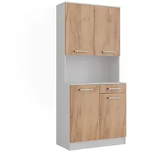Vicco Küchenbuffet Raul 83,6 x 188,5 cm Weiß/Goldkraft Eiche