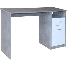Hti-Living Schreibtisch 120 x 76 cm Beton Weiß