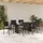 vidaXL 7-tlg. Garten-Essgruppe Schwarz 190 x 80 x 75 cm Poly-rattan