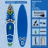 FunWater aufblasbares Stand-Up-Paddle-Board, Paddling-Board, Surfbrett, Surf-Sup-Board, 320–385 cm, rutschfestes Wassersport-Paddle-Board