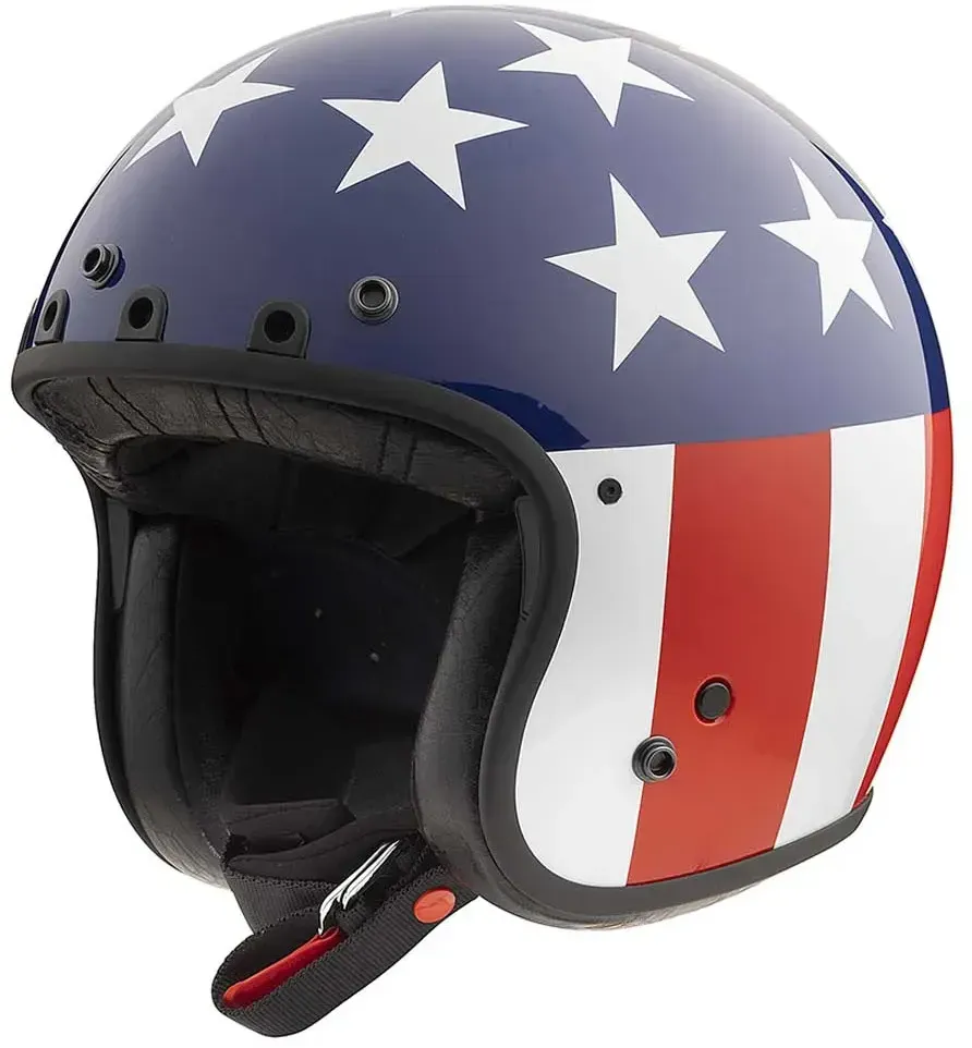 Simpson Chopper Ez Ece22.06 Jethelm - White / Red / Blue - XL