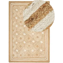 Teppich MENGEN Beige 200 x 300 cm Jute