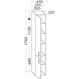 Burgbad Hochschr.Sys30 PG4 Sana 1760x350x320 Sand Hochglanz, HSZM035LF3360 HSZM035LF3360
