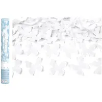 Partydeco Konfettishooter Schmetterlinge 40 cm Weiß