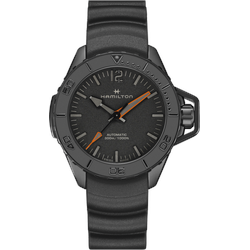 Hamilton Khaki Navy Frogman Auto H77845330 - schwarz,mit Wellenoptik - 46mm