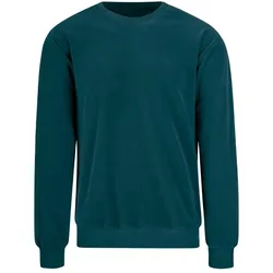 Sweatshirt TRIGEMA "TRIGEMA Nicki-Shirt", Damen, Gr. XL, blau (saphir), 80% Baumwolle, 20% Polyester, casual, Sweatshirts