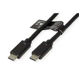 Roline USB3.2 Gen2x2 Kabel, C–C, ST/ST, 20Gbit/s, 240W, schwarz, 1 m