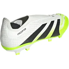 adidas Predator League Laceless Firm Ground/Multi Ground Football Boots, Cloud White/Core Black/Lucid Lemon, 39 1/3