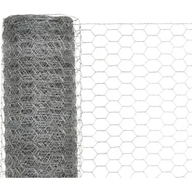vidaXL Drahtzaun 1100 x 120 cm Silber/Stahl