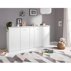 Schrankbett PRIESS "Oregon", weiß, H:102cm, Schrankbetten, wahlweise mit LED-Beleuchtung, Topseller