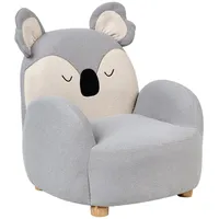 Beliani Kindersessel, Grau, Weiß, Braun, Textil, 55x63x49 cm, Kinder- & Jugendzimmer, Kindermöbel, Kindersitzmöbel & -tische, Kindersessel & -sofas