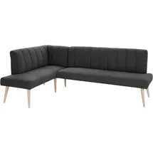 exxpo - sofa fashion Costa 157 x 92 x 245 cm Kunstleder langer Schenkel rechts schwarz