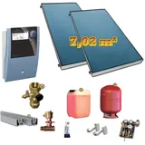 TWL Solaranlage Komplettpaket FK200-3 Warmwasser Flachkollektoren 7,02 m2