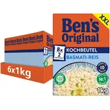 Ben's Original Basmati Reis, 10 Minuten Kochbeutel, 6 Packungen (6 x 1kg)