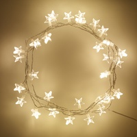 Lights4fun 30er LED Lichterkette Sterne warmweiß Leuchtsterne Kinderzimmer