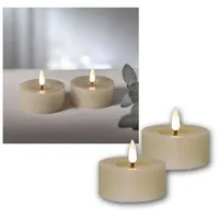 Star Trading Flamme Flow LED-Kerze 6 cm beige