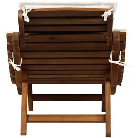 vidaXL Sonnenliege 95 x 60 x 24 cm Cremeweiß