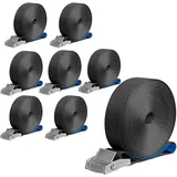 STAHLWERK Spanngurt 8er Set 8 m x 25 mm lc 250 daN Befestigungsriemen Zurrgurt - Stahlwerk