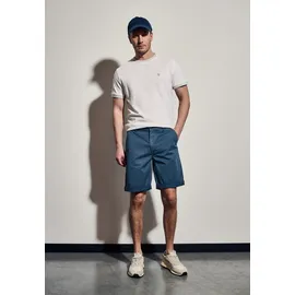 STREET ONE MEN, Herren, Gr. 30, blau (ocean blau), Web, 98% Baumwolle, 2% Elasthan, unifarben, regular fit kurz, Hosen Shorts, aus Baumwolle mit Stretchanteil