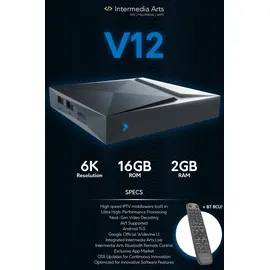 intermedia arts V12 4K UHD Android 11 Streaming Box