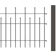 GAH Alberts Zaun-Anbauset Madrid 200 x 73,5 cm Stahl anthrazit-metallic