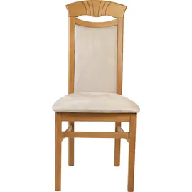 Home Affaire »Franz« (Set) 2 Stk.strapazierfähige Microfaser, Gestell Buche natur oder weiß, Holzstuhl