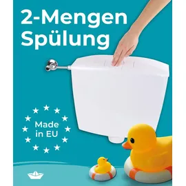 Calmwaters Aufputz Spülkasten WC wassersparend 2-Mengen-Spülung Weiß