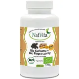 Kurkuma +schwarzer Pfeffer (Piperin) 550mg 100 NATVITA Kapseln