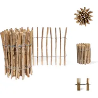 Floranica Floranica® Staketenzaun aus Haselnuss Kastanie 5m lang x 50cm hoch 8-10cm Höhe Lattenabstand, Gartenbegrenzung,Hundezaun, Holzzaun beetzaun | Optimal für jede Gartengestaltung