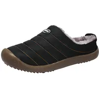 Herren-Hausschuhe, Baumwolle, leicht, warm, Weihnachten, Tier, Baumwolle, Hausschuhe, Herren, Pantoffeln, Slides aus Memory-Schaum, Schwarz , 49 EU - 50.5 EU