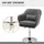 Homcom Arbeitshocker Drehstuhl höhenverstellbar, Stahl, Dunkelgrau, Kunststoff, 60x91x60 cm, Arbeitszimmer, Bürostühle, Drehstühle