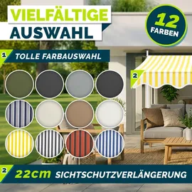 tillvex Klemmmarkise 250 cm gelb