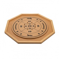 Philos 3320 - Crokinole 5 in 1, Spielbrett mit Crokinole/Backgammon/Schach/Dame/Mühle mit Zubehör, Holz, 68x68cm