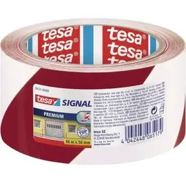 Tesa Markierungsklebeband 66 x 5 cm Rot/Weiß