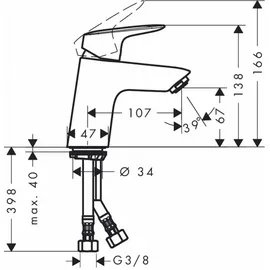 Hansgrohe Logis 70 Einhandmischer chrom 71077000