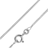 trendor Panzerkette Panzerkette 333 Weißgold Kette 1,4 mm breit silberfarben 42 cm