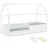 Homestyle4u Hausbett 90 x 200 cm Kiefer massiv weiß