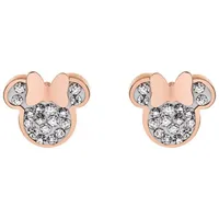 Disney ©DISNEY Minnie Mouse Kinderohrringe Edelstahl silber rosa