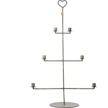 ib laursen Stabkerzenhalter für 6 x 2,2 cm Kerzen Stillenat, in grau Ø Gr.: onesize