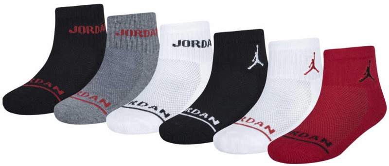Nike Jordan Legend Ankle Jr - kurze Socken - Kinder - Black/Red/White/Grey - 9-11A