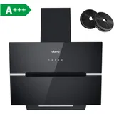 Ciarra - CD6736FB 650 m3/h a+++ Kopffreie Dunstabzugshaube 60cm Kopffreihaube wifi- app Touch-Steuerung mit 2 Kohlefilter led 3 Stufen Schwarz