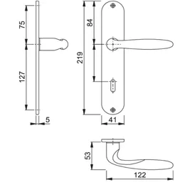 HOPPE Verona M151/302 OB 72mm Din L/R