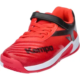 Kempa Unisex Kinder Wing 2.0 Junior Handballschuhe, Sportschuhe, Turnschuhe, Schwarz Rot,