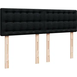 vidaXL Boxspringbett mit Matratze Schwarz 140x200 cm Stoff